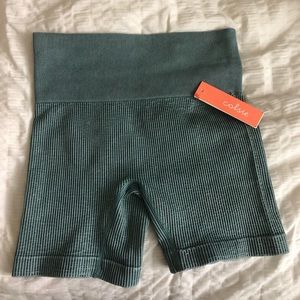 Women’s Ribbed Bike Shorts - Colsie / Green - S